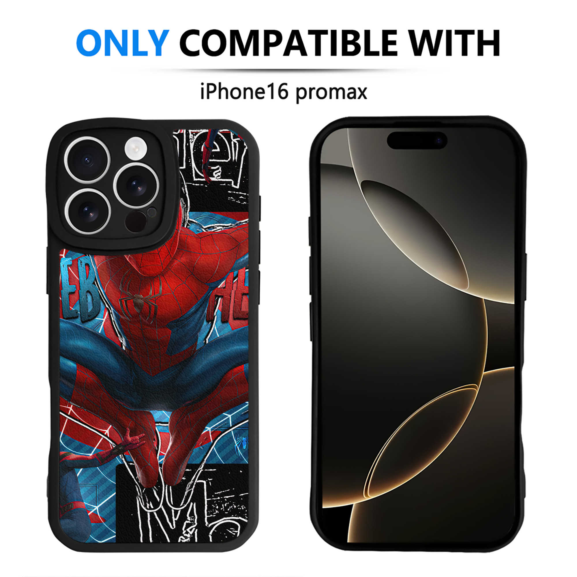 Spider Man スパイダーマン 【iPhone 16シリーズ対応】シリコンスマホケース（レザー調） 材質：シリコン